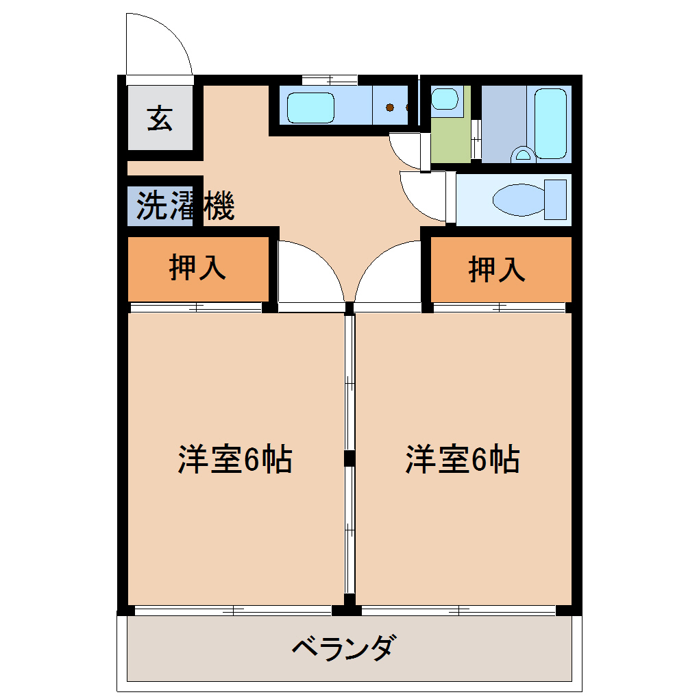 Ｌコーポ B棟の間取り