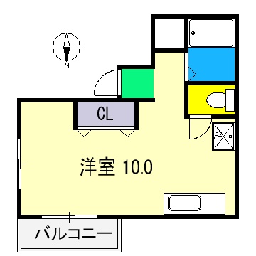 リヴィエラ天神の間取り