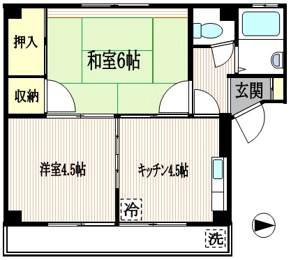 大越マンションの間取り