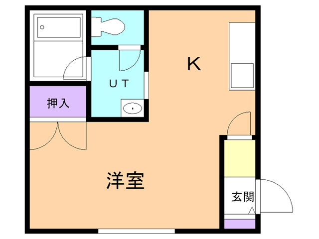 【函館市湯浜町のマンションの間取り】