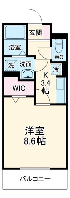愛知県名古屋市中村区太閤１（アパート）の賃貸物件の間取り