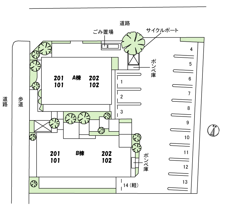 駐車場　配置図