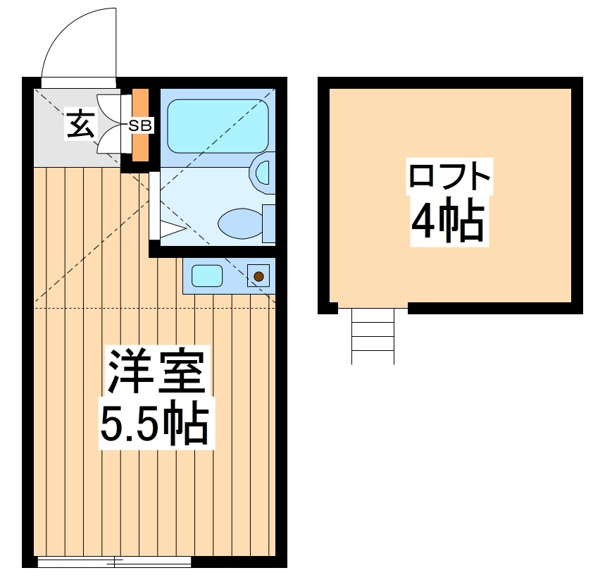 川崎市川崎区田町のアパートの間取り