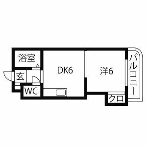 札幌市西区二十四軒三条のマンションの間取り