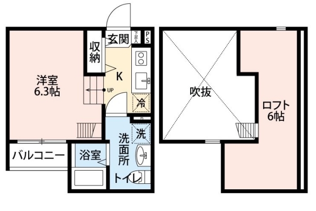 堺市西区浜寺石津町中のアパートの間取り