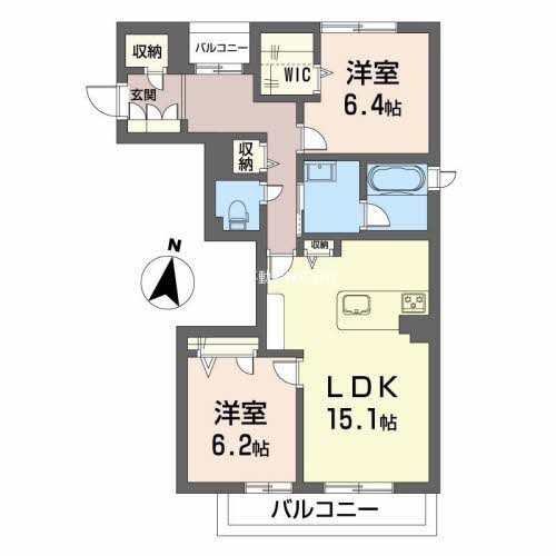 シャーメゾン　リバーダイヤの間取り