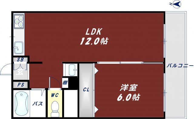 トリプルステイション菱屋西の間取り