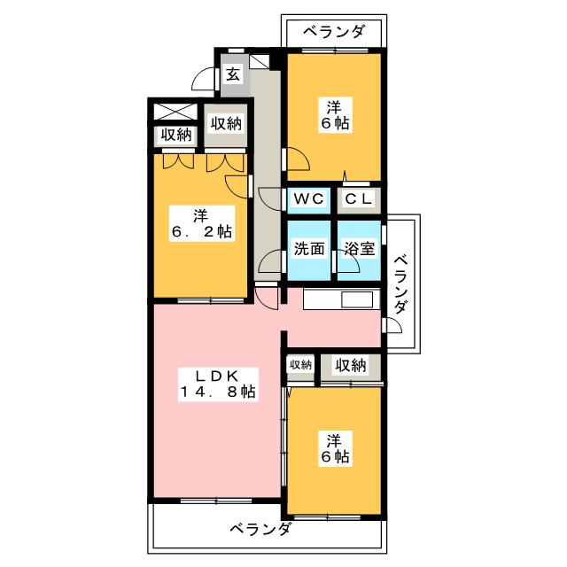 第５みかん山ハイツの間取り