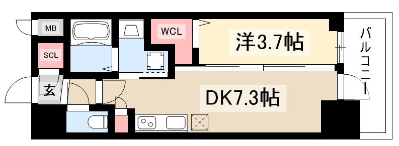 エステムコート名古屋　TWIN　EASTの間取り