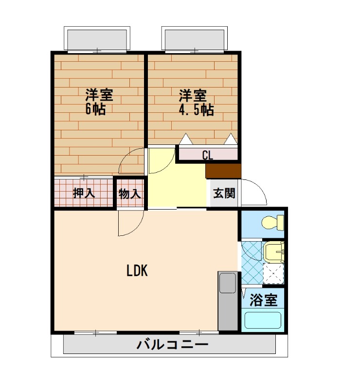 勝間マンションの間取り