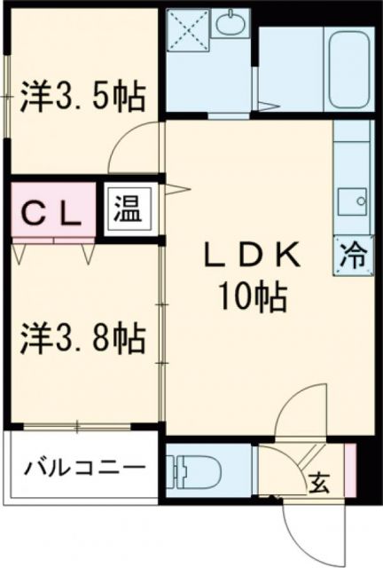 堺市堺区錦綾町のアパートの間取り