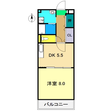 【タムラヤマンションの間取り】