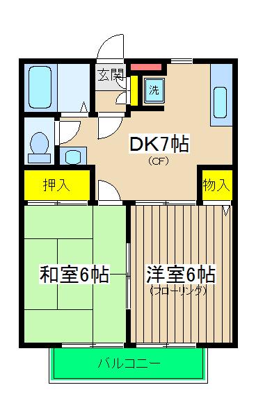 ガーデンヒルズ仏向Iの間取り