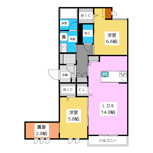 シャーメゾン白砂の間取り