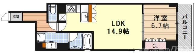 リーガル京都堀川中立売IIの間取り