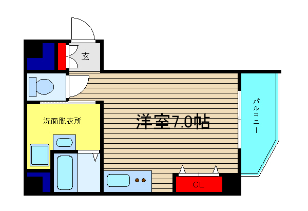 グランパシフィック芦原橋駅前の間取り