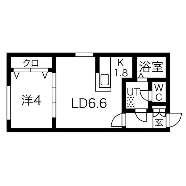 札幌市中央区南一条東のマンションの間取り