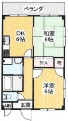 大阪市西淀川区御幣島のマンションの間取り