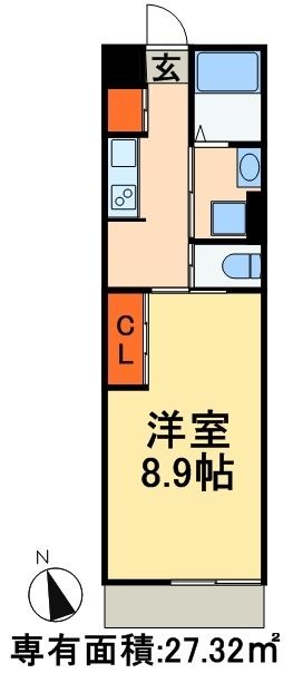 【松戸市常盤平双葉町のアパートの間取り】