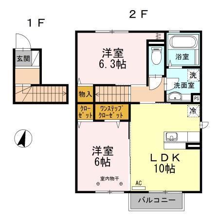 アンソレイエIIの間取り