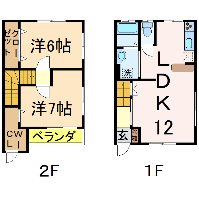 ウッズ３５５１Ａの間取り