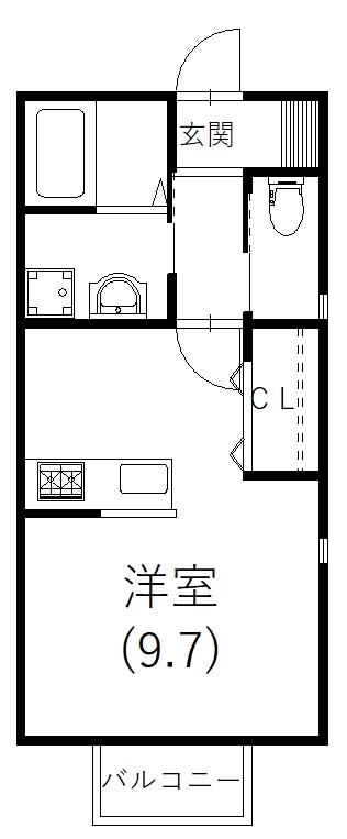 浜松市中央区富塚町のアパートの間取り