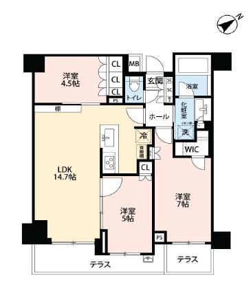 オープンレジデンシア代々木公園の間取り