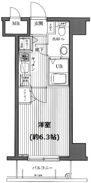 ガラ・ステージ芝公園駅前の間取り