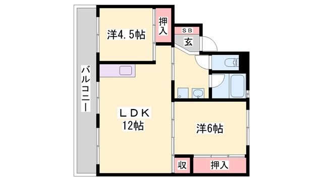 ビレッジハウス社第二の間取り