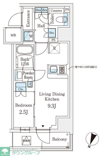 パークアクシス横浜阪東橋の間取り