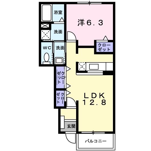 エミエール宇佐Ｂの間取り