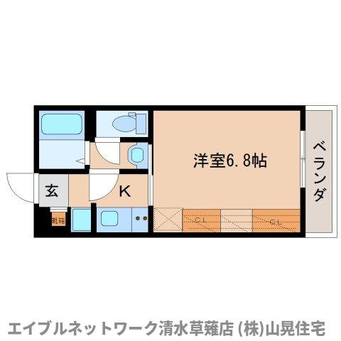 静岡市葵区瀬名川のマンションの間取り