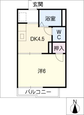 コーポ西之川の間取り