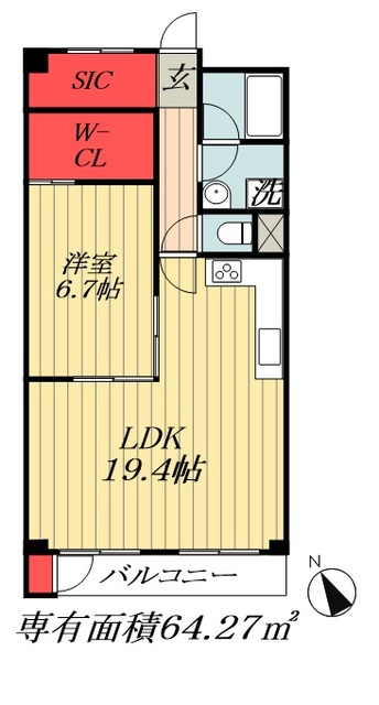 市川市市川南のマンションの間取り