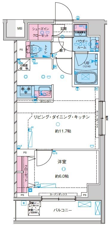 GENOVIA鐘ヶ淵の間取り