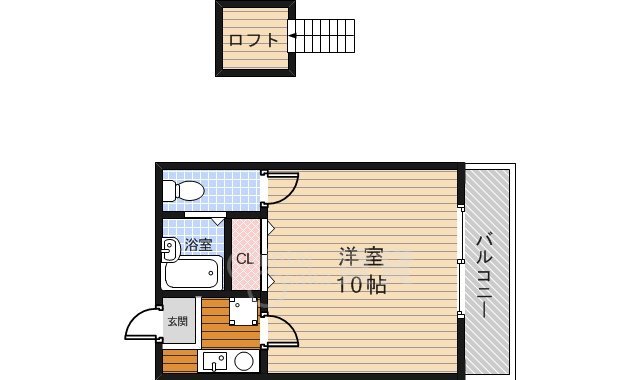 箕面市箕面のマンションの間取り