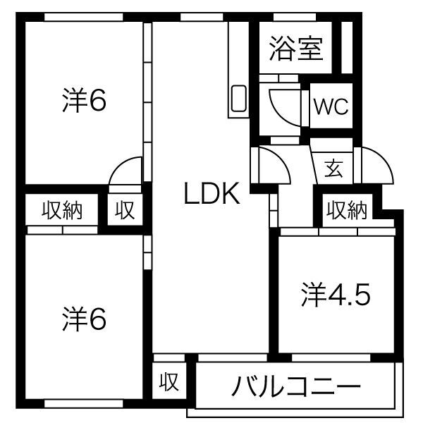 小幡ハイツ1号棟の間取り