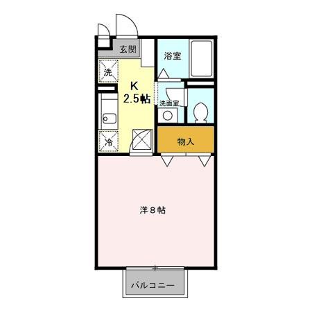 ヴィラ梅小路　Ｂの間取り