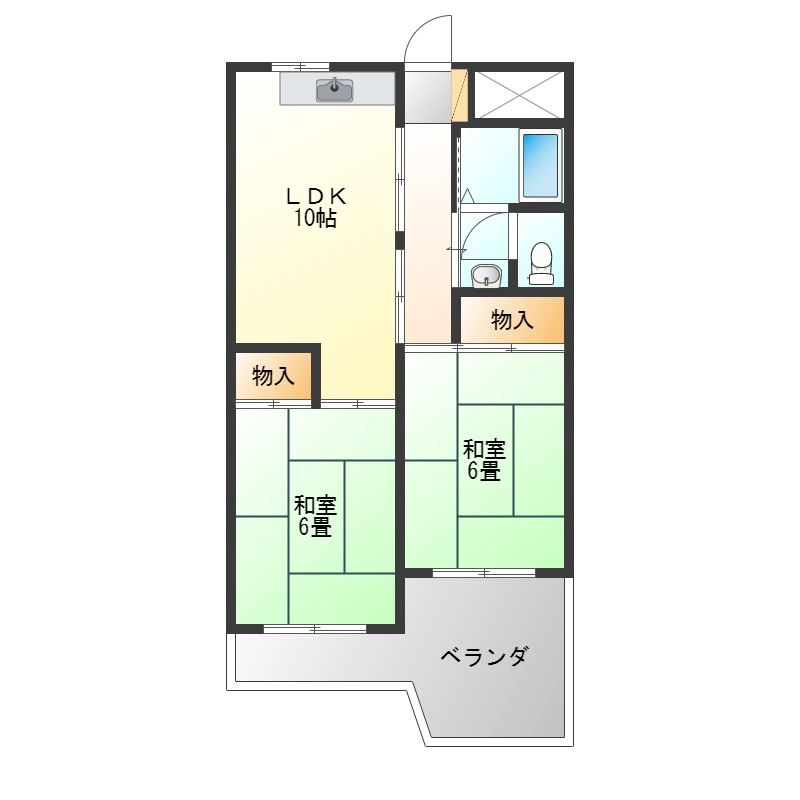 小松島市中郷町のマンションの間取り