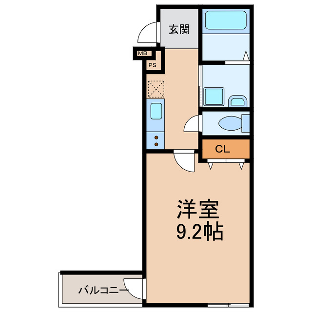 和歌山市木広町のアパートの間取り