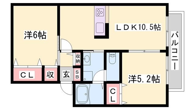 グランドゥールニシキの間取り