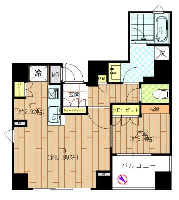 Ｌｉｖｅ　Ｆｌａｔ茅場町の間取り