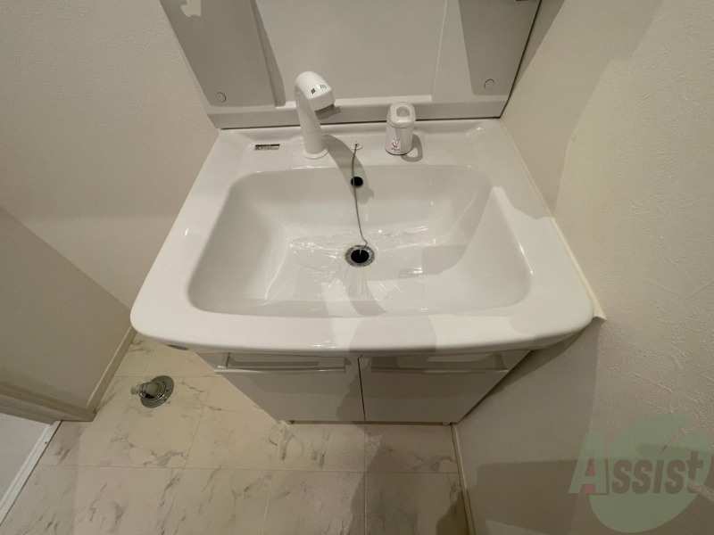 洗面設備　洗面台はシャンプードレッサーなので朝の身支度も楽々ですね～