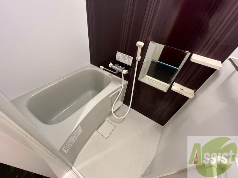 バス・シャワールーム　バスルームは狭すぎず、シャワーも浴びやすそうです。