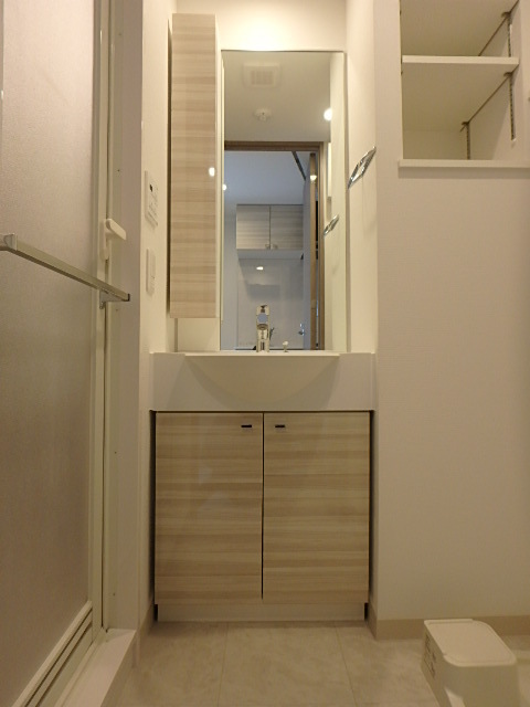 洗面設備　脱衣スペースもあります