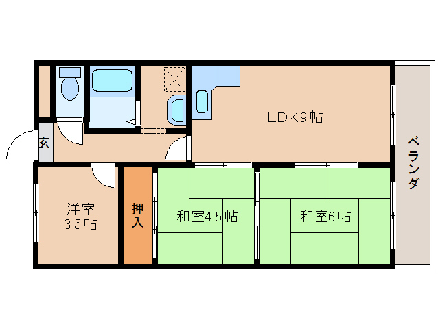 3LDK Mansion in Nara, Nara — photo 2 of 3