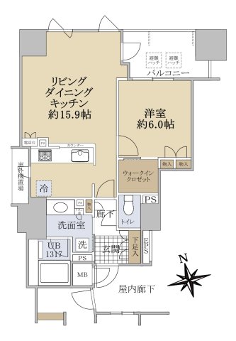 ポレスター平和大通りプレミアムレジデンスの間取り写真