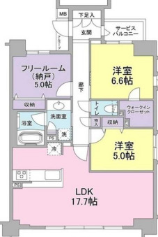 ソルレヴェンテ神戸中山手通の間取り写真