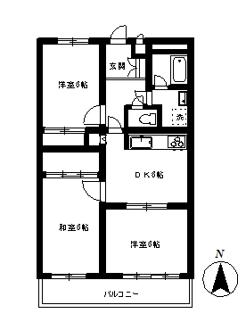 ファミリーシティマンション　Ｂ号棟Ｂ号棟の間取り