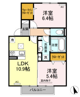 サンシャイン永添　Ａの間取り